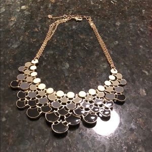 Black, grey and white statement necklace